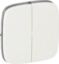 Cover plate Valena Allure - 2-gang switch/push-button - white 755025 | 3414970481634