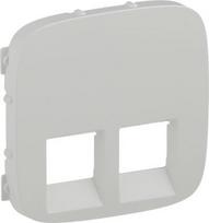Cover plate Valena Allure - double RJ 45/RJ 11 socket - white 755425 | 3414970484826