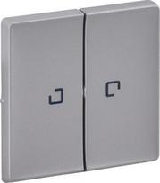 Cover plate Valena Life - 2-gang illuminated / with indicator - aluminium 755222 | 3414970460943