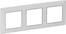 Plate Valena Life - 3 gang - white/chrome 754033 | 3414970454508
