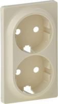 Cover plate Valena Life - 2x2P+E socket - German standard - ivory 754951 | 3414970456236