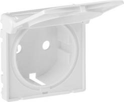 Cover plate Valena Life - 2P+E socket - German standard - with flap - white 754840 | 3414970458018