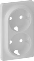 Cover plate Valena Life - 2x2P+E socket - German standard - white 754950 | 3414970456205