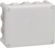 Plexo IP55 junction box, 175x130x81mm, IP55, with 10 membrane cable entries, grey 092042 | 3245060920425