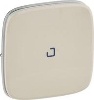 Cover plate Valena Allure -one/two-way switch/push-button -with blue lens -ivory 755086 | 3414970482235
