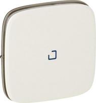 Cover plate Valena Allure -one/two-way switch/push-button -with blue lens -pearl 755089 | 3414970482297