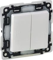 2-gang one-way switch Valena Life - 10 AX - 250 V - IP44 - white 752155 | 3414970459503