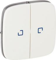 Cover plate Valena Allure - illuminated 2-gang switch/push-button - white 755225 | 3414970483294