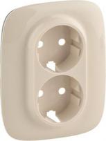 Cover plate Valena Allure - 2x2P+E socket - German standard - ivory 754956 | 3414970480965