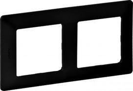 2 GANG PLATE MAT BLACK VALENA LIFE 754252 | 3414972088589