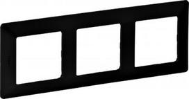 3 GANG PLATE MAT BLACK VALENA LIFE 754253 | 3414972088619