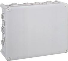 Plexo IP55 junction box, 332x262x132mm, IP55, with 24 membrane cable entries, grey 092082 | 3245060920821