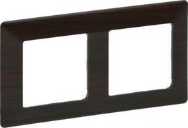 Plate Valena Life - 2 gang - dark wood 754172 | 3414970456434