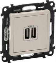 VALENA LIFE 2 USB CHARGER A+A 2.4A 12 W IVORY 753212 | 3414970456717