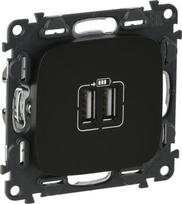 VALENA ALLURE 2 USB CHARGER A+A 2.4A 12 W BLACK 754998 | 3414970481351