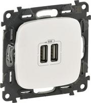 VALENA ALLURE 2 USB CHARGER A+A 2.4A 12 W WHITE 754995 | 3414970509611