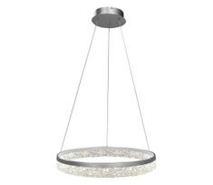 Pakabinama LED liustra GALA ant troselio LED/25W/230V, skersmuo 50 cm, sidabro spalvos