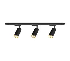 Taškinis šviestuvas bėgelių sistemoje MICA 3xGU10/10W/230V juodas/auksinis