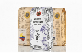Rinkinys "Fruity Bunch" kavos pupelės 1 kg
