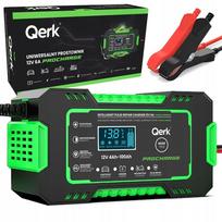 Automobilio akumuliatoriaus pakrovėjas 12V 6A su mikroprocesoriumi ir akumuliatoriaus taisymo funkcija QERK RJ-C120501A, impulsinis automatinis pakrovėjas AGM GEL EFB Start Stop akumuliatoriams