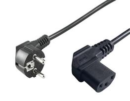 MicroConnect Power Cord CEE 7/7 - C13 1.8m Schuko/Angled C13 Black
