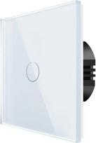 Spring One Gang, One Way Touch Switch, Glass White