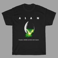 Alanas Kosmose Niekas Negali Tavęs Išgirsti Filmas Vyriški Juodi Marškinėliai Viršūnės T-shirt Dydis S Iki 4XL M