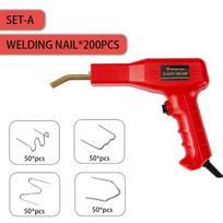 Bumper Repair Torch Kit Plastic Welder Heat Stapler Soldering Iron EU 220V - Complete Bumper Repair Tool Set for Car Body Work raudona