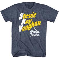 Stevie Ray Vaughan Double Trouble Logotipas Vyriški marškinėliai Gitaristas Roko Koncertas L