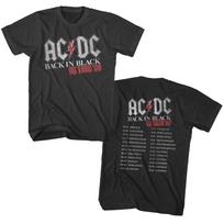 AC/DC Back In Black JK Turas 1980 Dūmai Rokenrolo Muzikos Grupė Marškinėliai Viršutiniai Drabužiai T-marškinėliai Vyriški Moteriški Unisex S