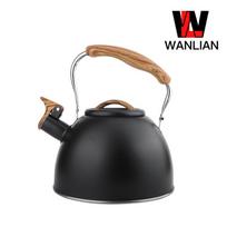 Nerūdijančio plieno švilpiantis virdulys, švilpiantis virdulys kavos virimui ir pienui, 3L didelės talpos švilpiantis puodas 3L black