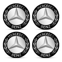 4 vnt. 56 mm automobilio rato centriniai gaubtai ratlankio dangteliai dangteliai emblema Mercedes Benz AMG GLC GLE CLA W204 W205 W203 W211 W212 W213 juoda