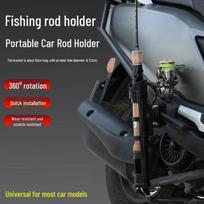Nešiojamas motociklo meškerės laikiklis - Elektrinės transporto priemonės laikiklis kelionėms ir sandėliavimui New Upgrade Version, Adjustable Angle juoda