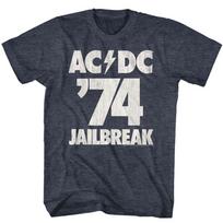 AC/DC Jailbreak 1974 Roko ir Roll Muzikos Grupės Marškinėliai L