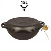 Ketaus puodas su dangčiu, 15 l.