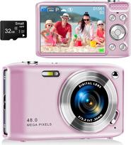 Veiksmo ir laisvalaikio kamera Skaitmeninis fotoaparatas 48MP, rožinis