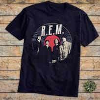 REM Roko Grupės Dovana Gerbėjams Medvilninis Juodas Pilno Dydžio Unisex Marškinėlis BL110 M