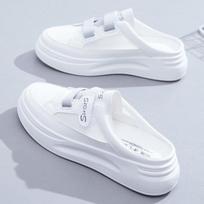 Batai Moteriška Vasara Nauja Laisvalaikio slydimo balti Batai Moteriški Patogūs Tinklelis Plokščia platforma Mules Avalynė Tenis De Moda 35