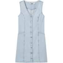 Levis SS25 Laisvalaikio Slim Fit Džinsinė Berankovė Suknelė Moteriškos suknelės Šviesiai Mėlyna 001WL-0000 XS