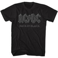 AC/DC Logotipas Back In Black Rokas ir Rolis Juodos Muzikos Grupės Marškinėliai S