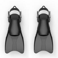 Men's Adjustable Strap Cross-Border Professional Diving and Snorkeling Fins L/XL (42.5-47) juoda