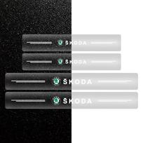 Automobilio slenksčio lipdukas Atsparus įbrėžimams Skaidri plėvelės apsauga Skoda Octavia Fabia A7 Kamiq Kapoq Kodiaq Rapid SCALA Superb Yeti Derivati 4pcs skoda