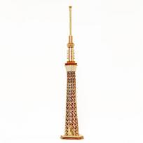 Tokyo Skytree Medinis 3D Dėlionė „Pasidaryk pats“ Kūrybinis Rinkinys Vaikams ir Suaugusiems Edukacinis Žaislas Berniukams ir Mergaitėms 3D Meno Kūrinys ir Puiki Dovana Suaugusiems ki-gu-mi -