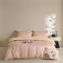 100% Egyptian Cotton Flowers Embroidery Luxury Bedding Set Single Double Queen King Duvet Cover Flat/Fitted Sheet Pillowcases Flat Bed Sheet&Single 150X200 3pcs