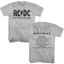 AC/DC Back In Black Albumas T-marškinėliai Viršūnės Marškinėliai Vyriški Moteriški Unisex S