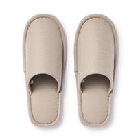 MUJI Plaunamos M dydžio 84770258 šlepetės, (Dydžiai 23.5-25cm), Smėlio spalvos,