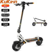 Elektrinis paspirtukas Sulankstomas Kukirin 10  800W Variklis Miesto Elektrinis Paspirtukas Didžiausias Greitis 45Km/h 48V 13AH Nuvažiuojamas Atstumas 45Km Apkrova 120Kg A1 48V 13AH pilka/balta