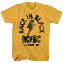 AC/DC Back In Black US Tour Ginger Rock and Roll Music Band T-Shirt 2XL