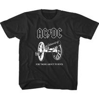 ACDC For Those About to Rock Kanoninis Marškinėliai Muzikos Grupė Berniukai Mergaitė Jaunimas S
