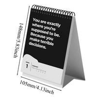 Desktop Calendar 2025 black Humor Desk Calendar with Pseudo-Inspirational Phrases Students Desk Organizer Negative quotes juoda